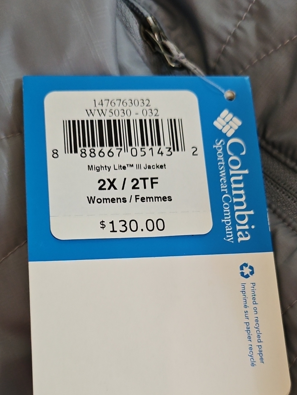 Columbia Omni Heat NWT Slate Blue Jacket Size Women's 2X - Picture 7 of 12